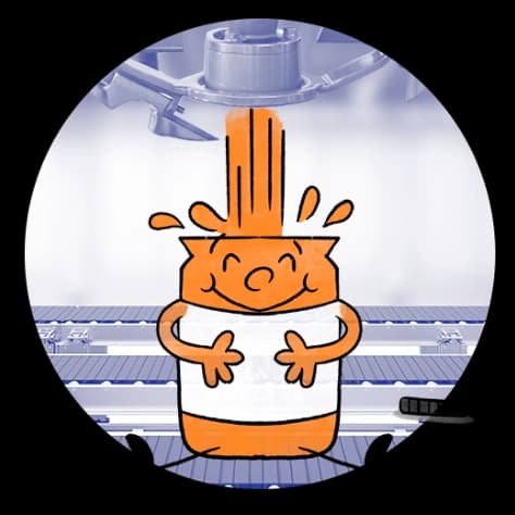 POLITEC COMIENZA A FABRICARSE EN MASA Línea automática de envasado de Pinturas Acrílicas Politec